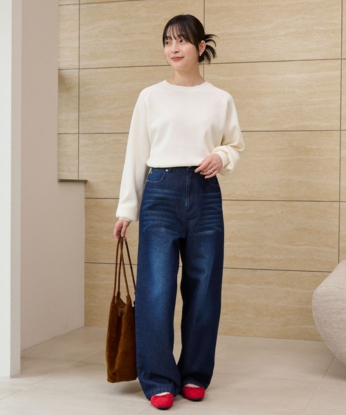 セール】ラグランスリーブリンガーワッフルロングスリーブTシャツ