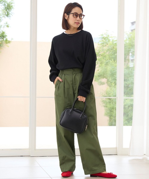 THE CRAFT CREW PRODUCTS(ザクラフトクループロダクツ)の「ラグランスリーブリンガーワッフルロングスリーブTシャツ<抗菌防臭>【THE CRAFT CREW PRODUCTS】(Tシャツ/カットソー・レディース・アイボリー/アイボリー系/カーキ/ブラック/ブラック系/ネイビー/チャコール/ライトグレー/グレイッシュベージュ・M/L)」の16枚目の写真