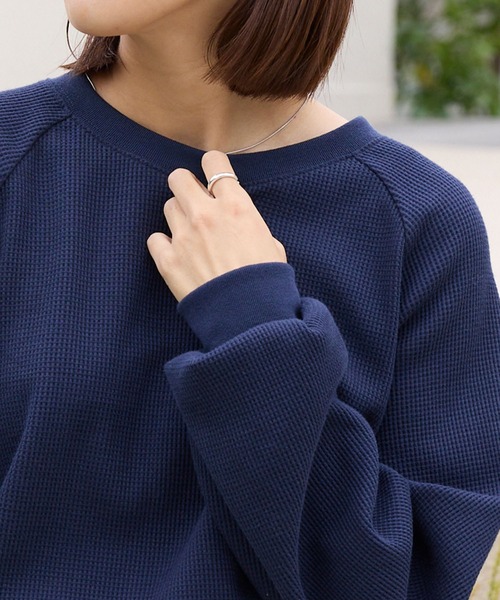 セール】ラグランスリーブリンガーワッフルロングスリーブTシャツ