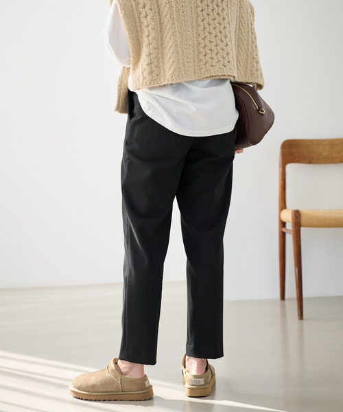 FRAMeWORK（フレームワーク）の「≪追加≫T/R両面起毛パンツ（スラックス・レディース・ブラック/チャコールグレー/ホワイト/ネイビー/グレー・34/36/38/40）」の10枚目の写真