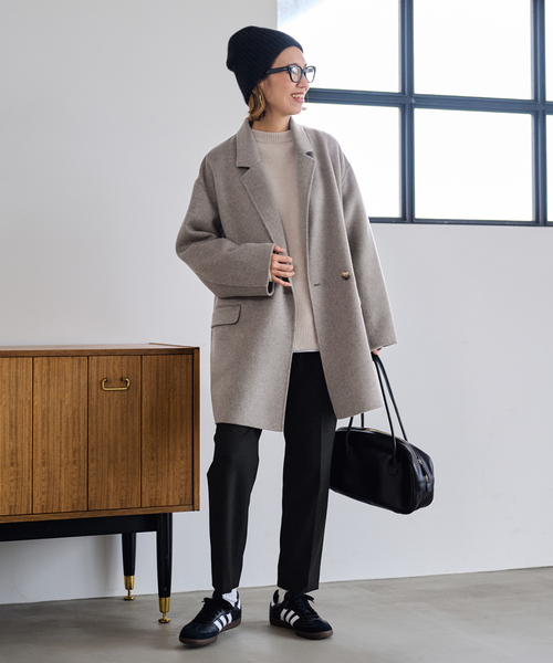 FRAMeWORK（フレームワーク）の「≪追加≫T/R両面起毛パンツ（スラックス・レディース・ブラック/チャコールグレー/ホワイト/ネイビー/グレー・34/36/38/40）」の12枚目の写真