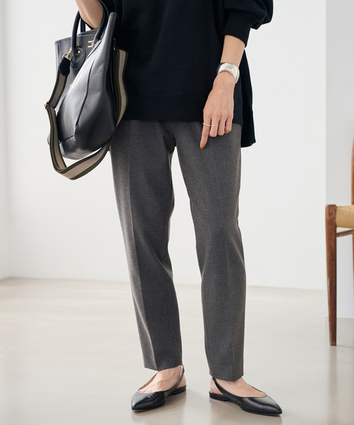 FRAMeWORK（フレームワーク）の「≪追加≫T/R両面起毛パンツ（スラックス・レディース・ブラック/チャコールグレー/ホワイト/ネイビー/グレー・34/36/38/40）」の17枚目の写真