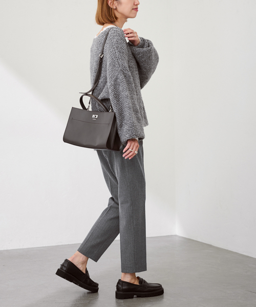 FRAMeWORK（フレームワーク）の「≪追加≫T/R両面起毛パンツ（スラックス・レディース・ブラック/チャコールグレー/ホワイト/ネイビー/グレー・34/36/38/40）」の20枚目の写真