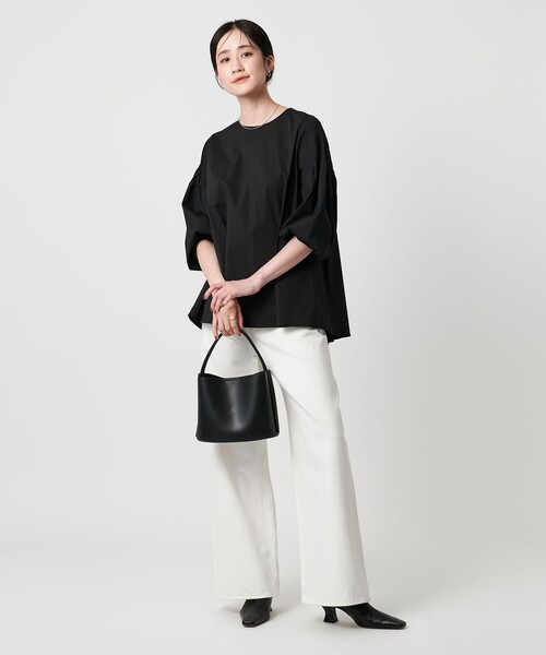 UNITED ARROWS（ユナイテッドアローズ）の「2WAYカラー ブラウス‐ウォッシャブル‐（シャツ/ブラウス・レディース・オフホワイト/ブラック/ライトブルー・FREE）」の13枚目の写真