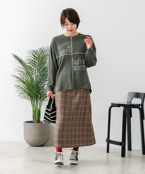 fort point（フォーポイント）の「【C-FORT POINT/フォートポイント】チェックスカート（スカート・レディース・ブラウン/グレー/ブルー・MEDIUM/LARGE）」の11枚目の写真