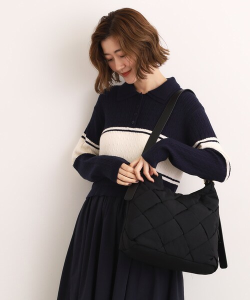 grove（グローブ）の「【撥水】ナイロンメッシュワンショルダー（ショルダーバッグ・レディース・ライトベージュ/ブラック/ダークグレー・00）」の13枚目の写真