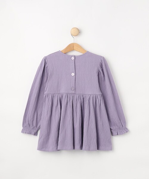 SHOO・LA・RUE（シューラルー）の「【2点セット】カギ編みベスト＋チュニックセット（チュニック・キッズ・パープル/アイボリー・10/11/12/13/14/15 ）」の9枚目の写真