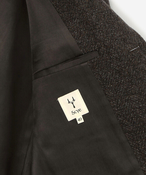 Scye(サイ)の「Scye | ヘリンボーンツイード ブレザー MEN(テーラードジャケット・メンズ・ダークブラウン・38/40)」の10枚目の写真