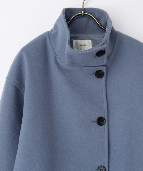 Honeys（ハニーズ）の「【抗菌防臭・静電気軽減】スタンドハーフ丈コート（その他アウター・レディース・グレイッシュブルー/ライトグレー系/ベージュ/ブラック/アイボリー・L/3L/S/M/LL）」の21枚目の写真