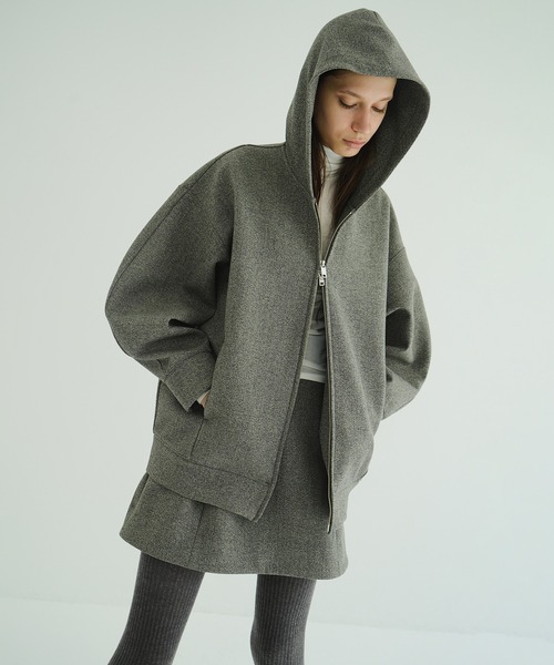 トップス CLANE Constructive Bonding Hoodie CLANE/クラネ】CONSTRUCTIVE BONDING HOODIE/フーディー/パーカー/秋服