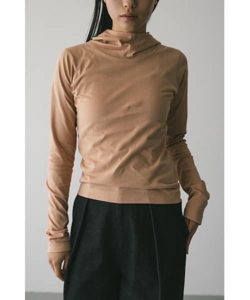 STYLEMIXER(スタイルミキサー)の「【限定】フーディーカットトップ(Tシャツ/カットソー・レディース・ピンク/アイボリー・FREE)」の1枚目の写真