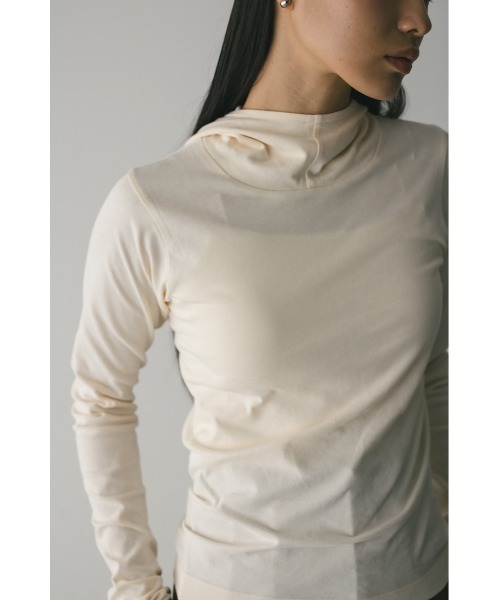STYLEMIXER(スタイルミキサー)の「【限定】フーディーカットトップ(Tシャツ/カットソー・レディース・ピンク/アイボリー・FREE)」の4枚目の写真