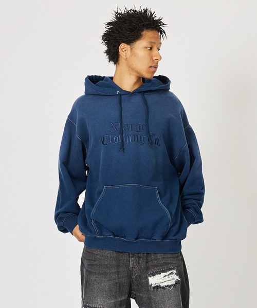 セール】OLD ENGLISH BLEACHED HOODED SWEATSHIRT（パーカー）｜XLARGE