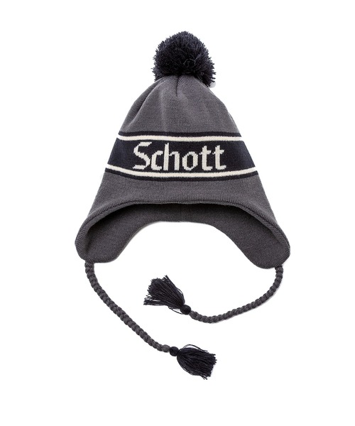 SCHOTT/ショット ビーニー イヤーフラップ EARFLAP KNIT SC141（ニット