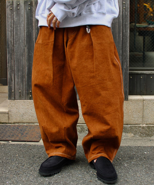 Story mfg.(ストーリーエムエフジー)の「STORY mfg. / ストーリーエムエフジー. LUSH PANTS(その他パンツ・メンズ・ブラウン/ブラック・LARGE/SMALL)」の2枚目の写真