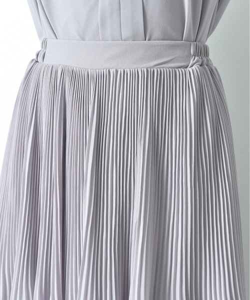 INTERPLANET（インタープラネット）の「シフォンジョーゼットプリーツスカート（スカート・レディース・ネイビー/ライトベージュ・FREE）」の13枚目の写真
