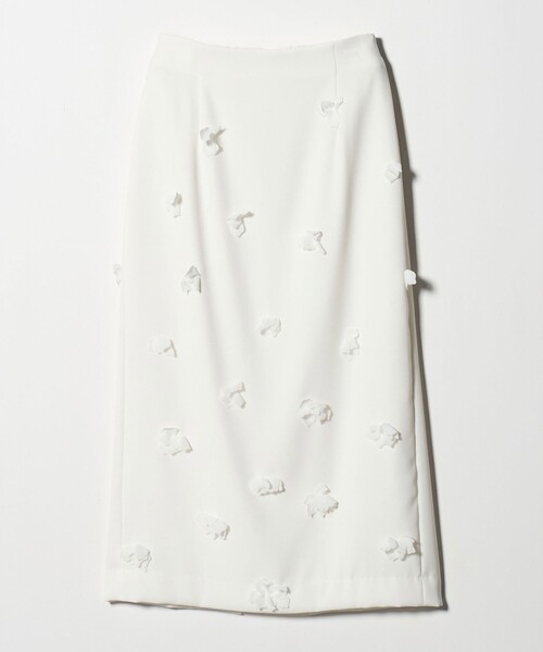 UNITED ARROWS（ユナイテッドアローズ）の「３D フラワー ロング タイトスカート（スカート・レディース・オフホワイト/ブラック・36/38）」の18枚目の写真