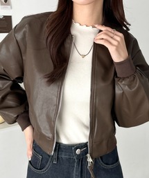 ノーカラージャケット（合成皮革/人工皮革）ファッション通販 - ZOZOTOWN