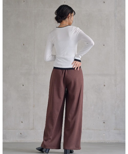 attiree(アティレー)の「ワイドストレートスウェットパンツ(スウェットパンツ・レディース・グレー/ブラック/ブラウン/ライトグレー・FREE)」の21枚目の写真