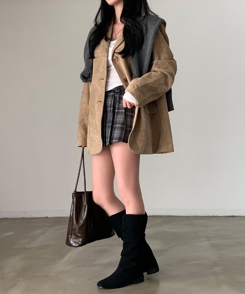 ジャケット・アウター lampoon tailored jacket セール】【LAMPOON】フェイクスエードテーラードジャケット