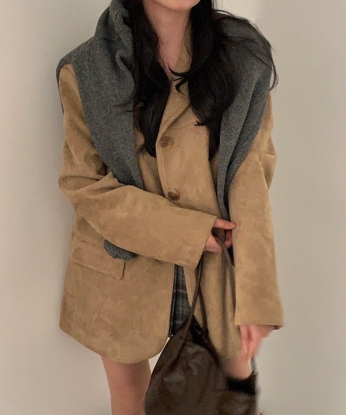 セール】【LAMPOON】フェイクスエードテーラードジャケット