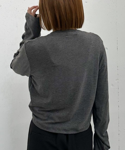 archives(アルシーヴ)の「ドロストギャザーカットTOPS(Tシャツ/カットソー・レディース・ブラック/チャコールグレー/ブラウン・MEDIUM)」の22枚目の写真