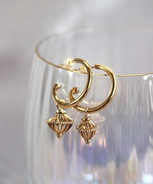 Bloody Mary アバロンピアス鮑花 ブラッディマリー アバロンピアス -鮑花- w/アメシスト