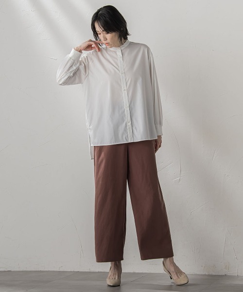 la.f…(ラエフ)の「【biyori】"しっとりやわらかな風合い"ピーチポプリンリブパンツ≪洗濯機で洗える≫(その他パンツ・レディース・ブラック/ブラウン・9号/7号)」の14枚目の写真