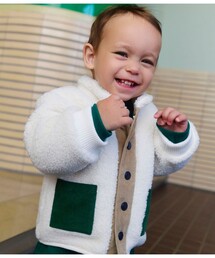 【新品未使用】PETIT BATEAU プチバトー 子供服 ボア ジャケット PETIT BATEAU｜プチバトーのブルゾン（ホワイト/白色系・無地）通販