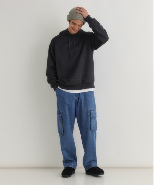 BACK NUMBER(バックナンバー)の「BACK NUMBER(バックナンバー)【メンズ】ウエストイージーデニムカーゴパンツ(ウエストゴム・楽に穿ける・ワイドシルエット)(デニムパンツ・メンズ・ダークインディゴブルー/その他1/ブラック・L/XL/M)」の10枚目の写真