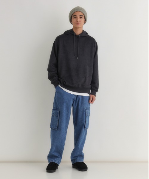 BACK NUMBER(バックナンバー)の「BACK NUMBER(バックナンバー)【メンズ】ウエストイージーデニムカーゴパンツ(ウエストゴム・楽に穿ける・ワイドシルエット)(デニムパンツ・メンズ・ダークインディゴブルー/その他1/ブラック・L/XL/M)」の11枚目の写真
