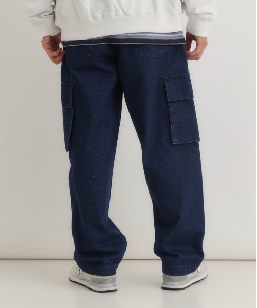 BACK NUMBER(バックナンバー)の「BACK NUMBER(バックナンバー)【メンズ】ウエストイージーデニムカーゴパンツ(ウエストゴム・楽に穿ける・ワイドシルエット)(デニムパンツ・メンズ・ダークインディゴブルー/その他1/ブラック・L/XL/M)」の14枚目の写真