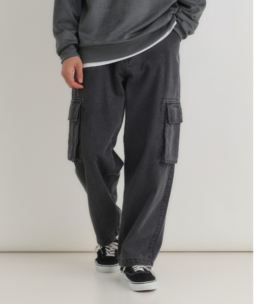 BACK NUMBER(バックナンバー)の「BACK NUMBER(バックナンバー)【メンズ】ウエストイージーデニムカーゴパンツ(ウエストゴム・楽に穿ける・ワイドシルエット)(デニムパンツ・メンズ・ダークインディゴブルー/その他1/ブラック・L/XL/M)」の16枚目の写真