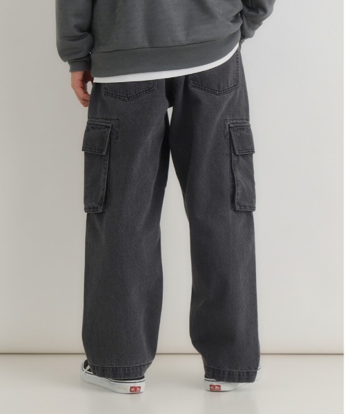 BACK NUMBER(バックナンバー)の「BACK NUMBER(バックナンバー)【メンズ】ウエストイージーデニムカーゴパンツ(ウエストゴム・楽に穿ける・ワイドシルエット)(デニムパンツ・メンズ・ダークインディゴブルー/その他1/ブラック・L/XL/M)」の18枚目の写真