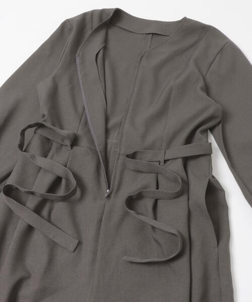 F by ROSSO(エフバイロッソ)の「『UR TECH SMOOTHLUXE』F by ROSSO ハーフZIPジャンプスーツ(サロペット/オーバーオール・レディース・チャコールグレー/ブラック・38/36)」の6枚目の写真