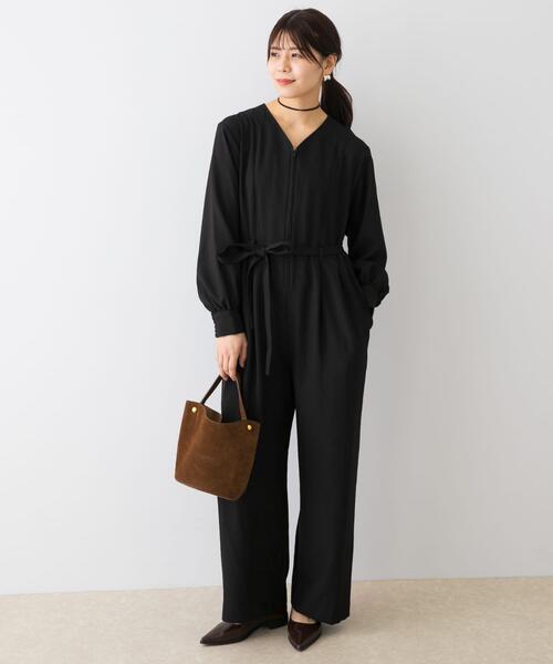 F by ROSSO(エフバイロッソ)の「『UR TECH SMOOTHLUXE』F by ROSSO ハーフZIPジャンプスーツ(サロペット/オーバーオール・レディース・チャコールグレー/ブラック・38/36)」の14枚目の写真