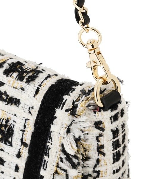 JILL by JILL STUART(ジルバイジルスチュアート)の「◇ツイードフラップバッグ(ショルダーバッグ・レディース・ブラック系その他・FREE)」の6枚目の写真
