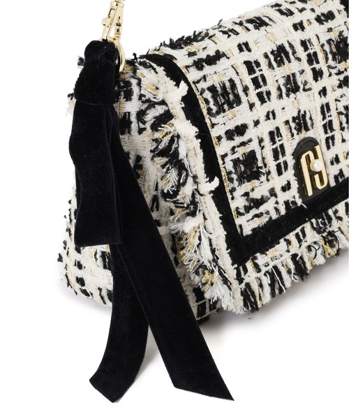 JILL by JILL STUART(ジルバイジルスチュアート)の「◇ツイードフラップバッグ(ショルダーバッグ・レディース・ブラック系その他・FREE)」の8枚目の写真