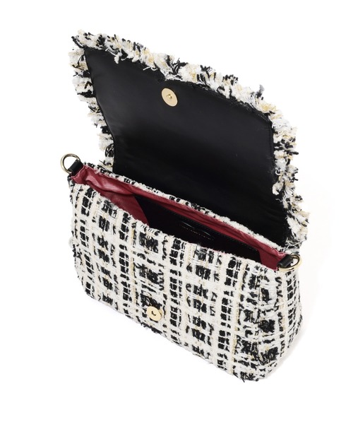 JILL by JILL STUART(ジルバイジルスチュアート)の「◇ツイードフラップバッグ(ショルダーバッグ・レディース・ブラック系その他・FREE)」の10枚目の写真
