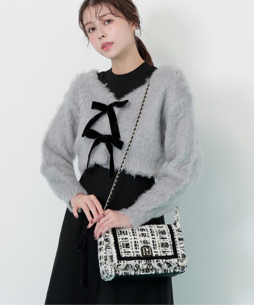 JILL by JILL STUART(ジルバイジルスチュアート)の「◇ツイードフラップバッグ(ショルダーバッグ・レディース・ブラック系その他・FREE)」の14枚目の写真