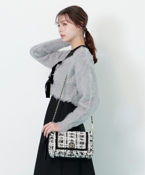 JILL by JILL STUART(ジルバイジルスチュアート)の「◇ツイードフラップバッグ(ショルダーバッグ・レディース・ブラック系その他・FREE)」の15枚目の写真