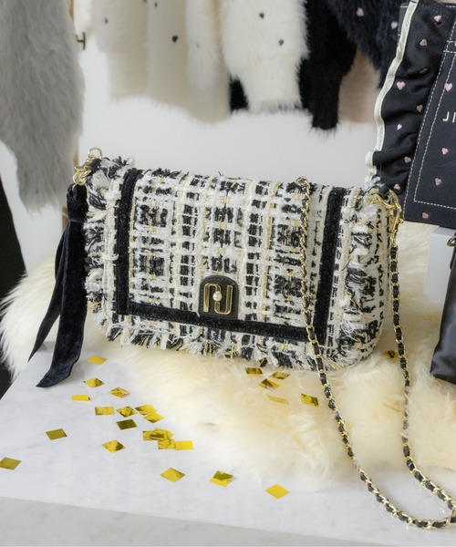 JILL by JILL STUART(ジルバイジルスチュアート)の「◇ツイードフラップバッグ(ショルダーバッグ・レディース・ブラック系その他・FREE)」の11枚目の写真