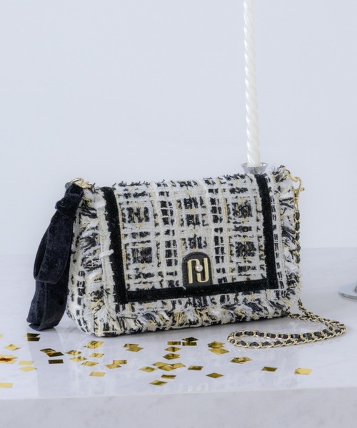 JILL by JILL STUART(ジルバイジルスチュアート)の「◇ツイードフラップバッグ(ショルダーバッグ・レディース・ブラック系その他・FREE)」の17枚目の写真
