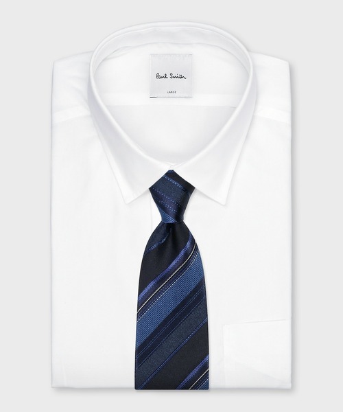 Paul Smith(ポールスミス)の「シャドーレジメンタル タイ【250017 552MJ】(ネクタイ・メンズ・ネイビー/マルーン/ダークパープル/ダークグリーン・FREE)」の8枚目の写真