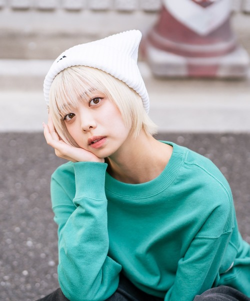 adidas(アディダス)の「【ADIDAS/アディダス】ネコミミニットキャップ(ニットキャップ/ビーニー・メンズ・ブラック/ホワイト・FREE)」の5枚目の写真