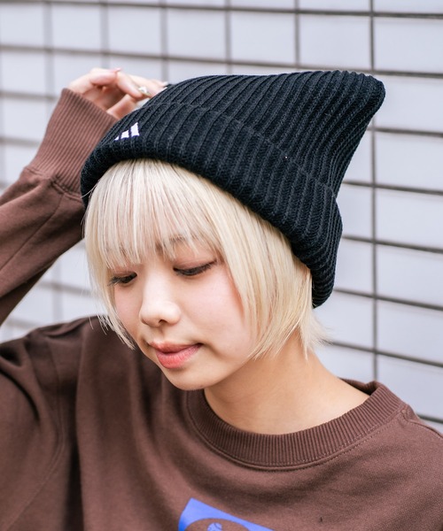 adidas(アディダス)の「【ADIDAS/アディダス】ネコミミニットキャップ(ニットキャップ/ビーニー・メンズ・ブラック/ホワイト・FREE)」の10枚目の写真
