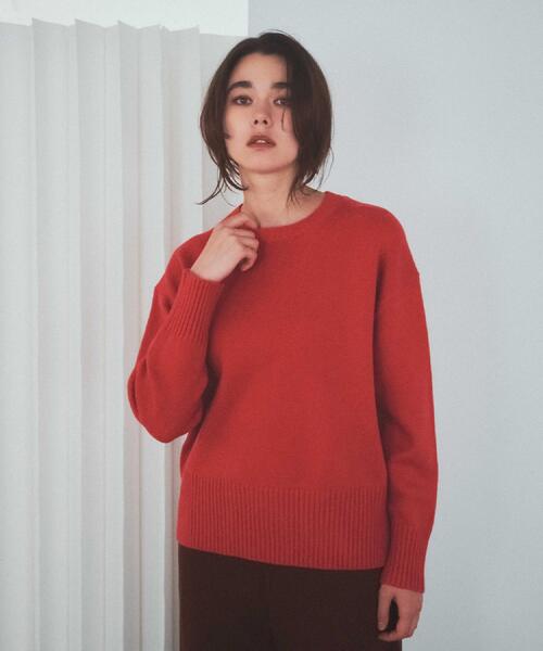 バックボタンリラクシーニット【洗濯機OK】《8col》（ニット/セーター