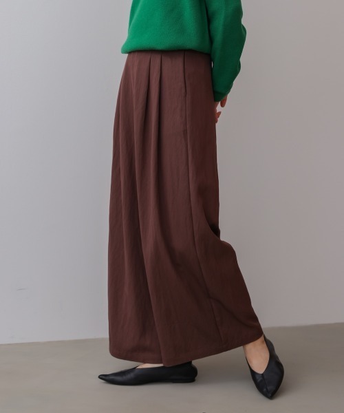 Bou Jeloud(ブージュルード)の「ソフトツイルワイドパンツ(その他パンツ・レディース・ベージュ/インディゴブルー/ブラウン・FREE)」の21枚目の写真