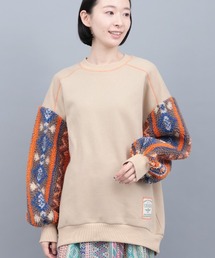 チチカカ | 裏起毛ｘボアスリーブプルオーバー(Tシャツ/カットソー)