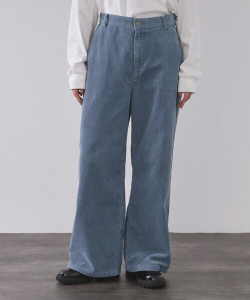 OPAQUE.CLIP(オペークドットクリップ)の「コーデュロイワイドパンツ【洗濯機OK】(その他パンツ・レディース・ブラウン系/ライトブルー/キャメル・38/40/42)」の6枚目の写真